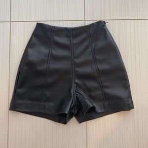 MESHKI Faux Leather shorts